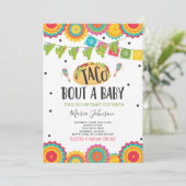 Invitation Taco 'Bout A Baby Fiesta Baby shower (Debout devant)