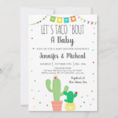Invitation Taco 'Bout A Baby Fiesta Cactus Baby shower (Devant)