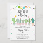 Invitation Taco Bout A Baby Fiesta Cactus Baby shower (Devant)