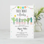 Invitation Taco Bout A Baby Fiesta Cactus Baby shower (Debout devant)