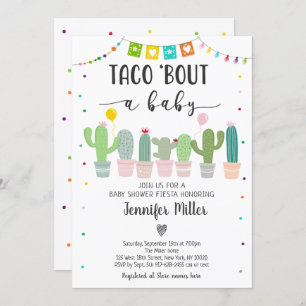 Invitation Taco Bout A Baby Fiesta Cactus Baby shower