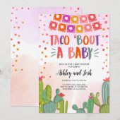 Invitation Taco Bout a Baby Fiesta Couples Baby shower (Devant / Derrière)