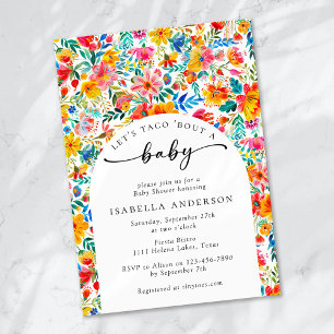 Invitation Taco 'Bout a baby Floral Fiesta Baby shower