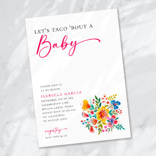 Invitation Taco 'Bout a Baby Floral Fiesta Baby shower