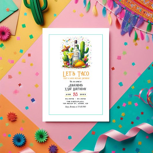 Invitation Taco 'Bout a Birthday - Fête de la Fiesta