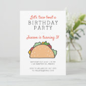 Invitation Taco Bout A Birthday Party Fiesta (Debout devant)