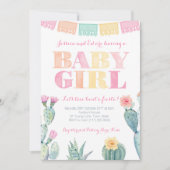 Invitation Taco Bout A Fiesta Baby shower mexicain pour fille (Devant)