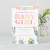 Invitation Taco Bout A Fiesta Baby shower mexicain pour fille (Debout devant)
