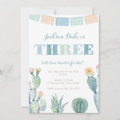 Invitation Taco Bout A Fiesta Boy 3e fête d'anniversaire (Devant)