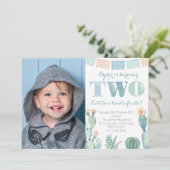 Invitation Taco Bout A Fiesta, Garçon 2ème anniversaire photo (Debout devant)