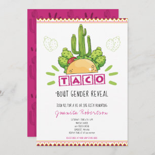 Invitation Taco 'Bout A Gender Révèle Fiesta Il Ou Elle Rose