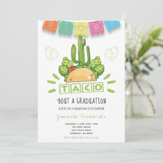 Invitation Taco 'Bout A Graduation Fiesta Graduation (Debout devant)