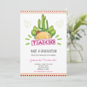 Invitation Taco 'Bout A Graduation Fiesta Graduation Rose (Debout devant)