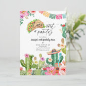 Invitation Taco 'Bout A Party 40e anniversaire Fiesta Cactus (Debout devant)