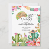 Invitation Taco 'Bout A Party 50e anniversaire Fiesta Cactus (Devant)