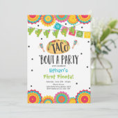 Invitation Taco 'Bout a Party Boy First Fiesta Birthday (Debout devant)