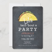 Invitation Taco Bout A Party Chalkboard Fiesta Anniversaire (Devant)