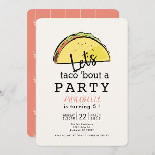 Invitation Taco Bout A Party Fiesta Anniversaire