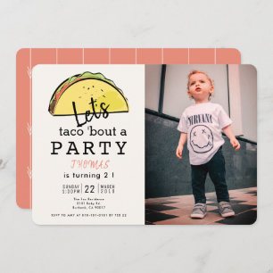 Invitation Taco Bout A Party Fiesta Photo Anniversaire