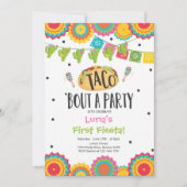Invitation Taco 'Bout a Party Girl First Fiesta Birthday (Devant)