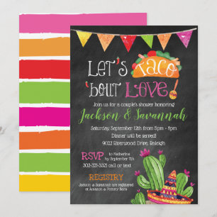 Invitation Taco bout Amour - Bridal Chalkboard