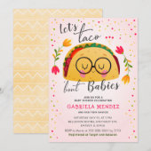 Invitation Taco Bout Babies Twin Fiesta Baby shower Sprinkl (Devant / Derrière)