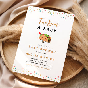 Invitation Taco Bout Baby Fiesta Baby shower rétro Super
