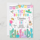 Invitation Taco Bout' Fun 1er Anniversaire Fête mexicaine (Devant)