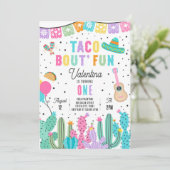 Invitation Taco Bout' Fun 1er Anniversaire Fête mexicaine (Debout devant)
