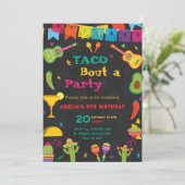 Invitation Taco Bout' Fun 4ème anniversaire Fiestday Mexican (Debout devant)