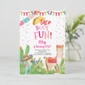 Invitation Taco Bout Fun Fiesta Girl 1er Anniversaire Invitat (Debout devant)