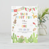 Invitation Taco bout' fun fiesta mexicaine premier anniversai (Debout devant)