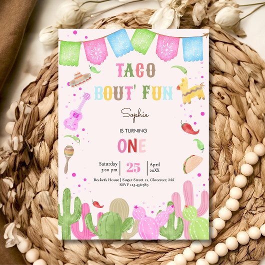 Invitation Taco bout fun fiesta mexicaine premier anniversair