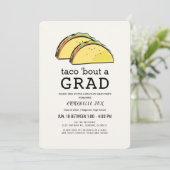 Invitation Taco Bout GRAD Black Drive-by Graduation Party (Debout devant)