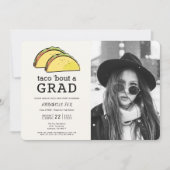 Invitation Taco Bout GRAD Photo Gold Graduation Party (Devant)