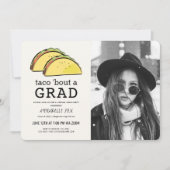 Invitation Taco Bout GRAD Photo Gold Virtual Graduation (Devant)