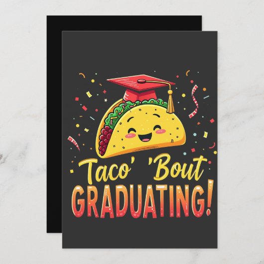 Invitation Taco 'Bout Graduation Cinco De Mayo (Devant / Derrière)