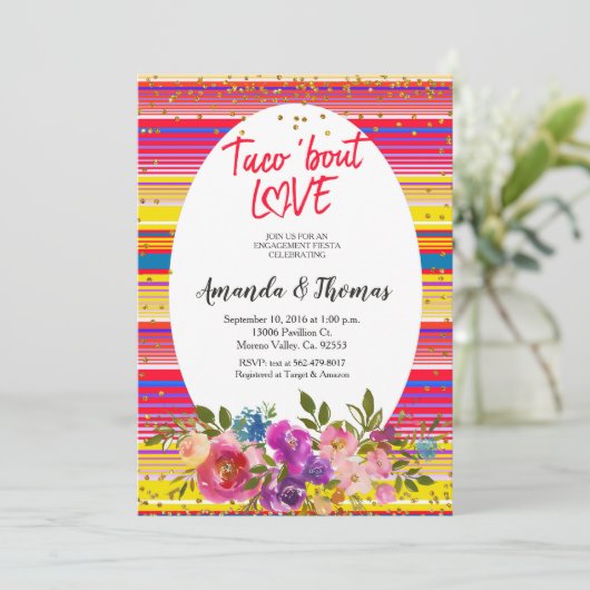 Invitation Taco Bout Love (Debout devant)