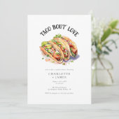 Invitation Taco Bout Love Aquarelle Couples Fête des mariées (Debout devant)
