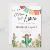 Invitation Taco Bout Love Cactus Fiesta Couples Douche (Devant)