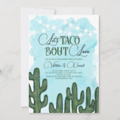 Invitation Taco Bout Love Cactus Lights Wedding Engagement (Devant)
