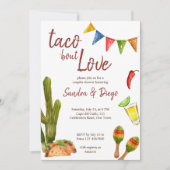 Invitation Taco bout love couples douche festa mexicaine (Devant)