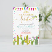 Invitation Taco 'Bout Love Couples Fiançailles Cactus Fiesta (Debout devant)