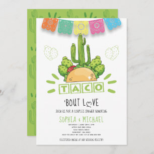 Invitation Taco 'Bout Love Couples Fiançailles Fiesta Moderne