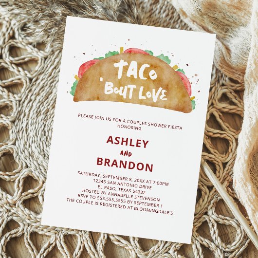 Invitation Taco 'Bout Love Couples Wedding shower Fiesta
