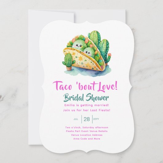 Invitation Taco 'Bout Love ! Fête des mariées dernière (Devant)