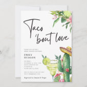 Invitation Taco Bout Love Fête des mariées mexicaine (Devant)