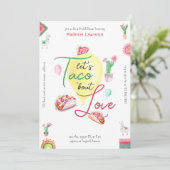 Invitation Taco Bout Love Fête des mariées mexicaine Fiesta (Debout devant)