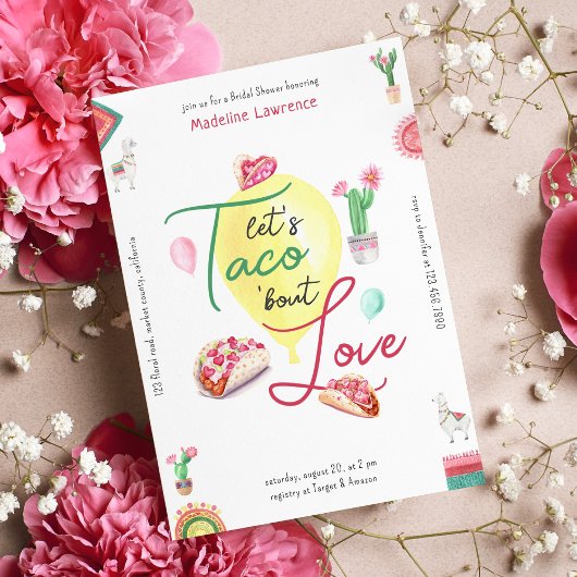 Invitation Taco Bout Love Fête des mariées mexicaine Fiesta
