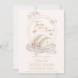 Invitation Taco Bout Love Fête des mariées rose Fiesta